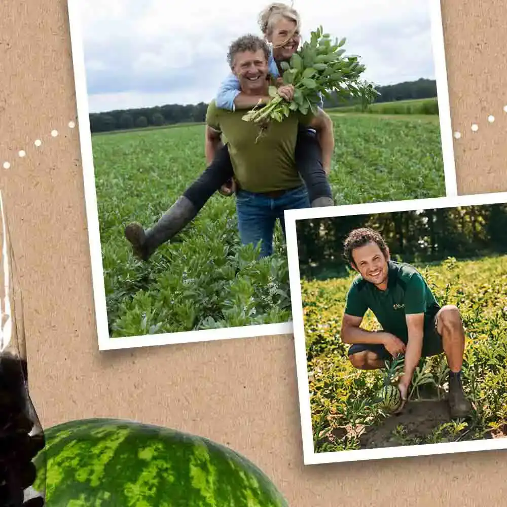 Telers Joep, Monique en Martijn in het veld