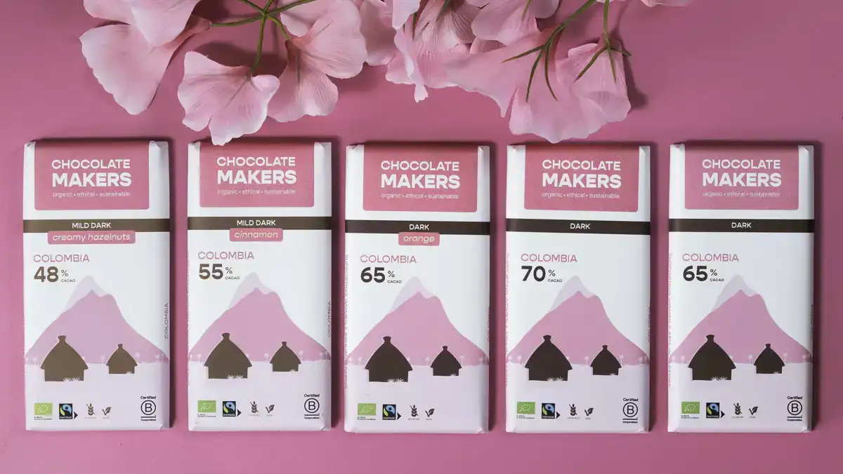 De 5 Colombia repen van Chocolatemakers