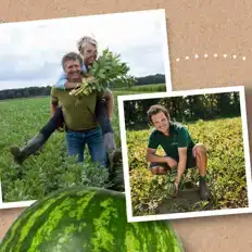 Telers Joep, Monique en Martijn in het veld