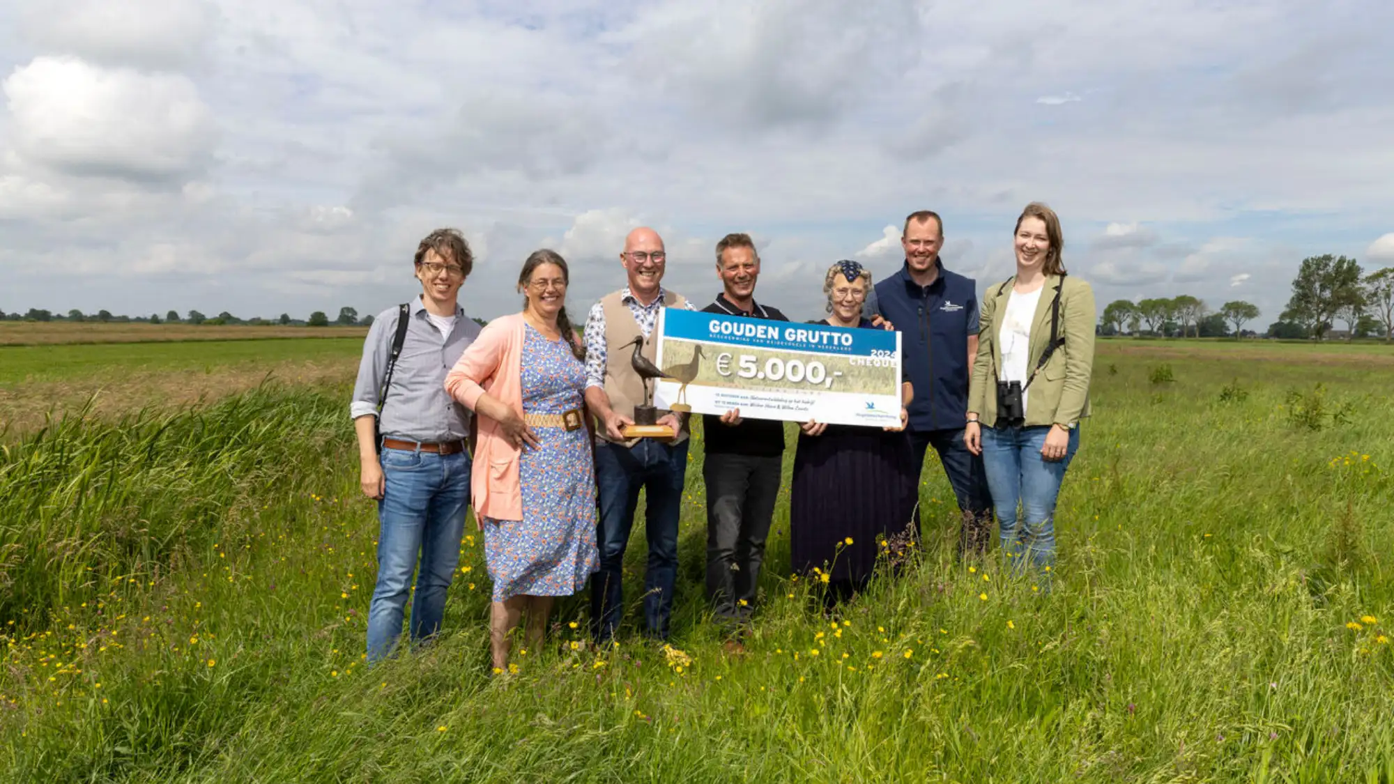 Gouden Grutto voor weidevogelboeren Willem & Wicher