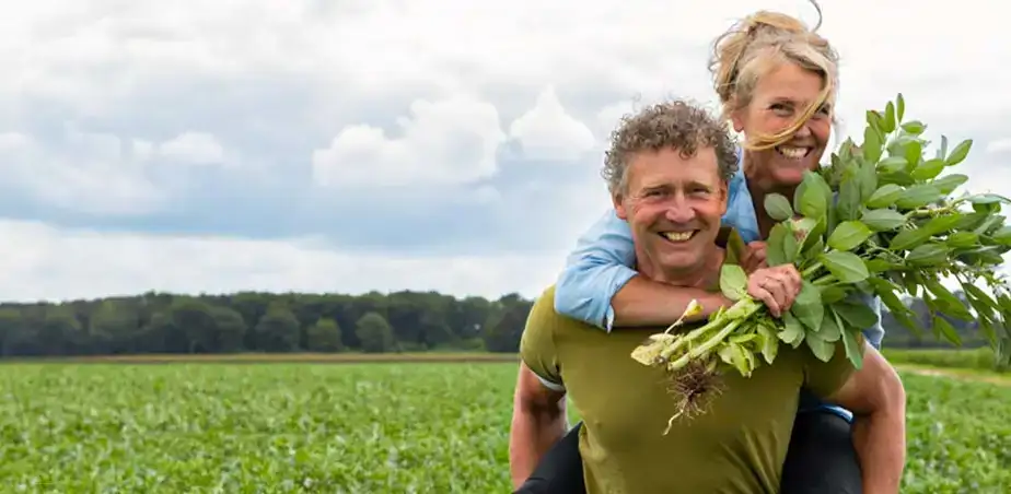 Ekoplaza-biologisch-DeZonneboog-MartijnMoniqueSchieman-veld Telers Martijn en Monique Schieman op hun veld