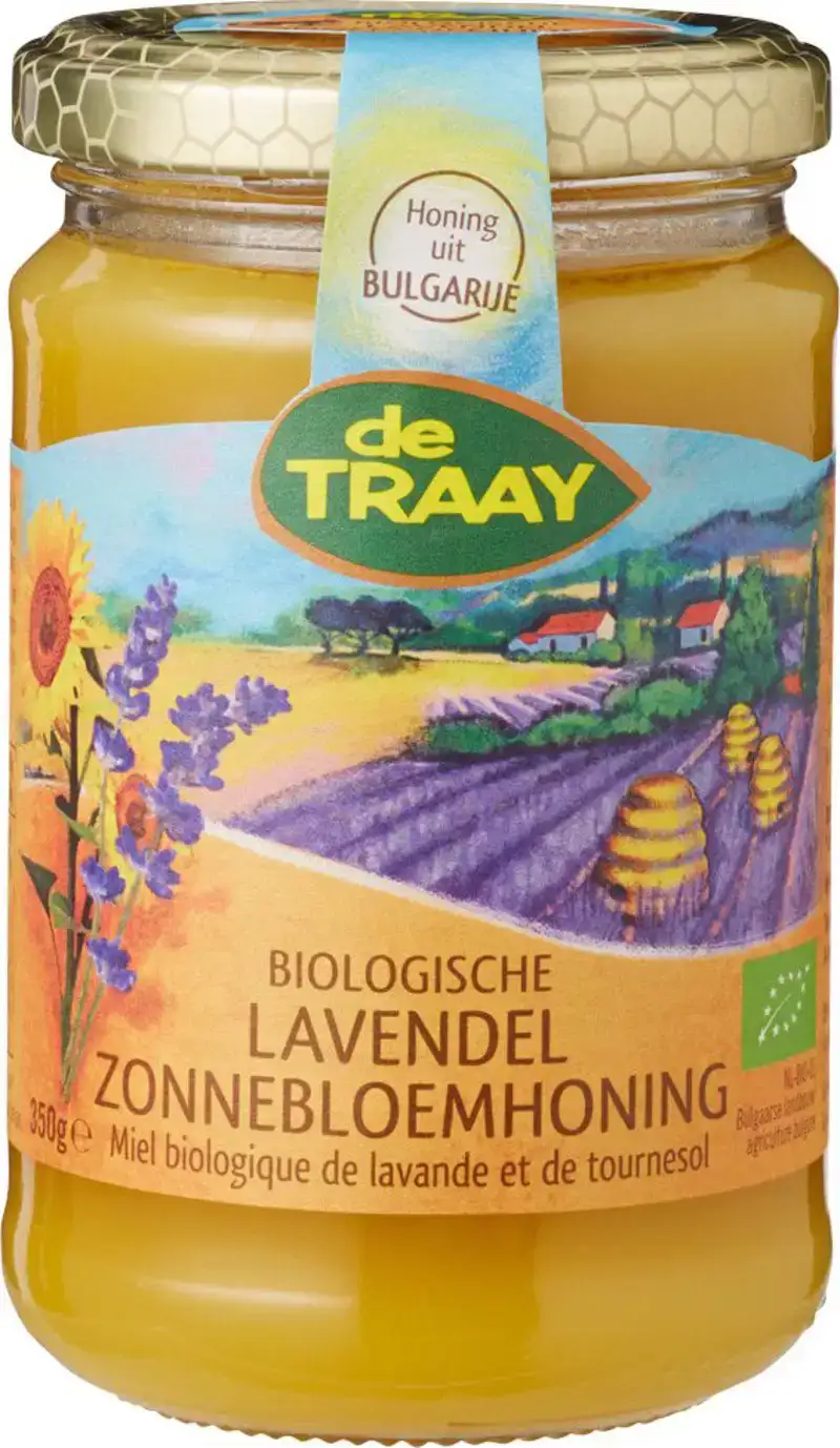 Lavendel-zonnebloemhoning