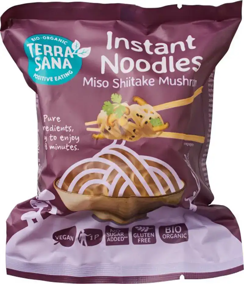 Instant noedels miso shiitake paddenstoel