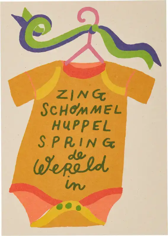 Kaart zing schommel spring