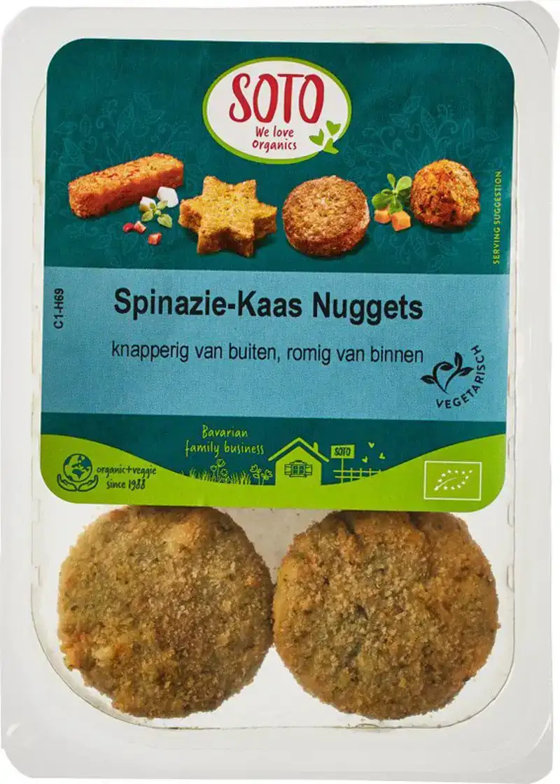 Spinazie-kaas nuggets