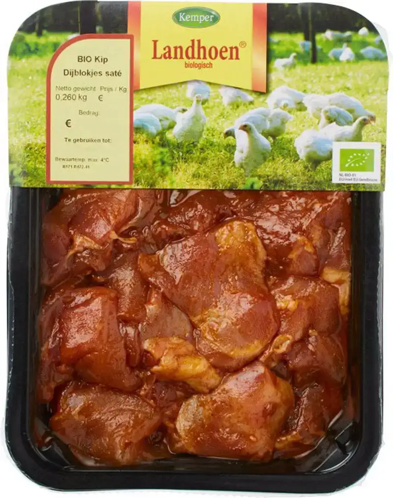 Kipdijblokjes saté