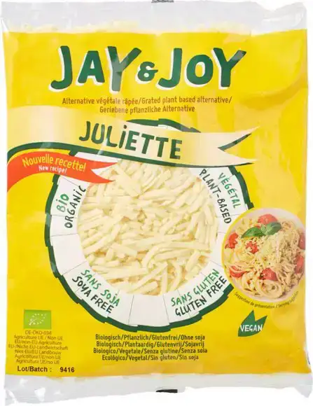 Plantaardig alternatief voor geraspte kaas Juliette
