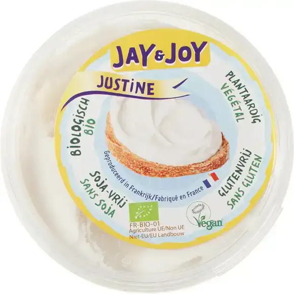 Plantaardig alternatief voor kaas Justine