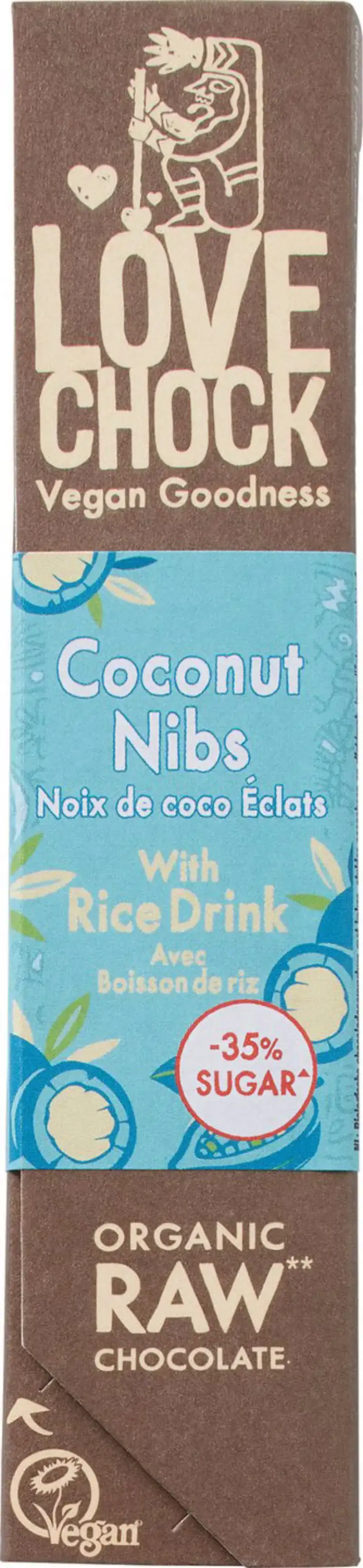 RAW vegan chocolade Coconut Nibs