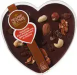 Chocolade hart puur met gemengde noten en rozijnen