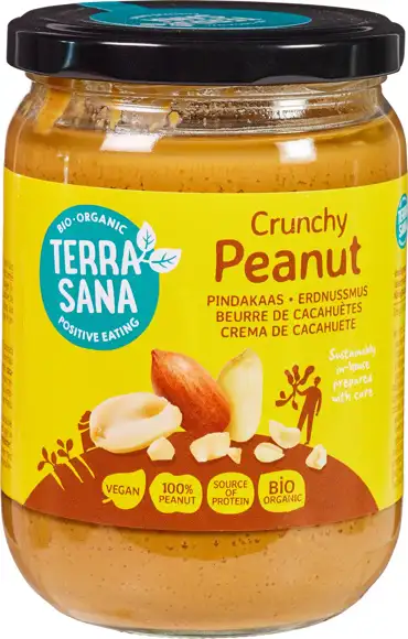 Crunchy pindakaas zonder zout