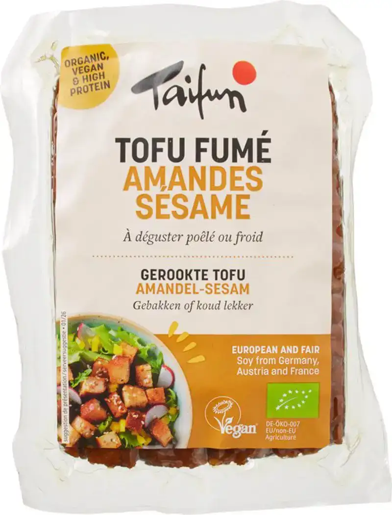 Gerookte tofu amandel-sesam