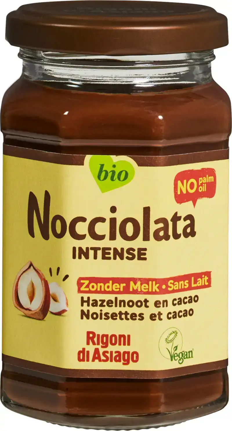 Cacao- en hazelnootpasta zonder melk