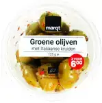 Groene olijven Italiaanse kruiden