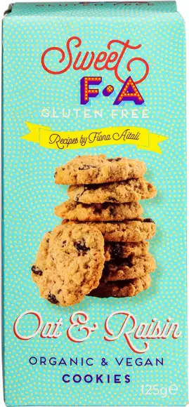Glutenvrije oat raisin cookies