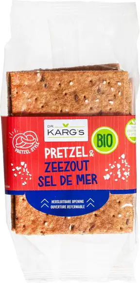 Pretzel-zeezout crackers