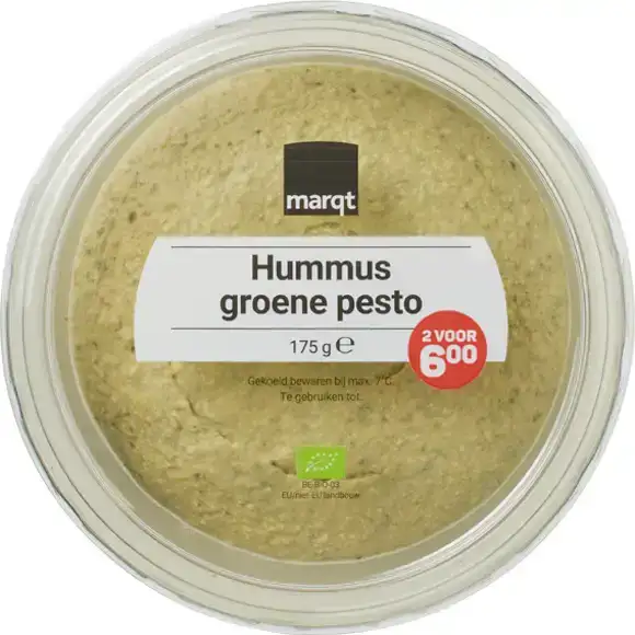 Hummus groene pesto