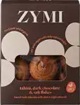 Biscuits tahini, pure chocolade & zoutvlokken