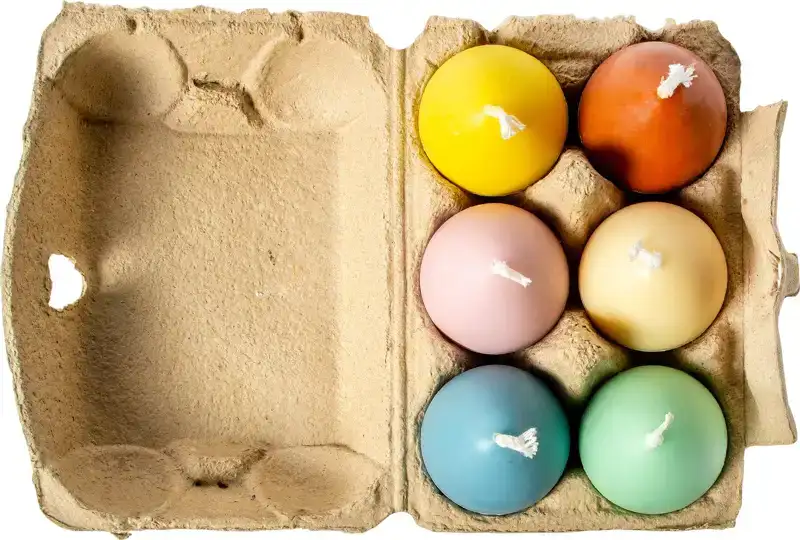 Eierdoos met 6 kaarsen