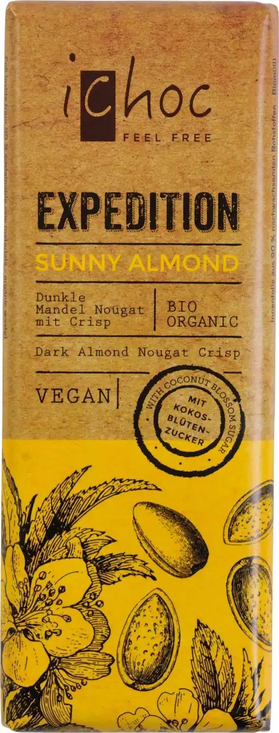 Vegan chocolade - amandel/nougat