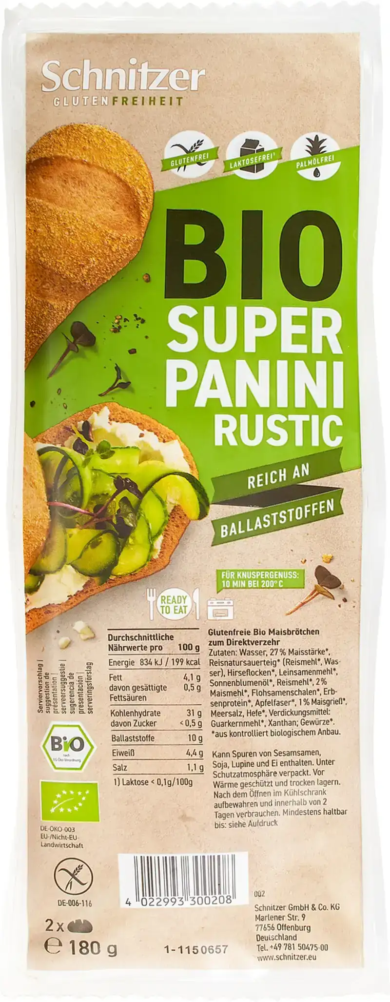 Glutenvrije super panini rustic