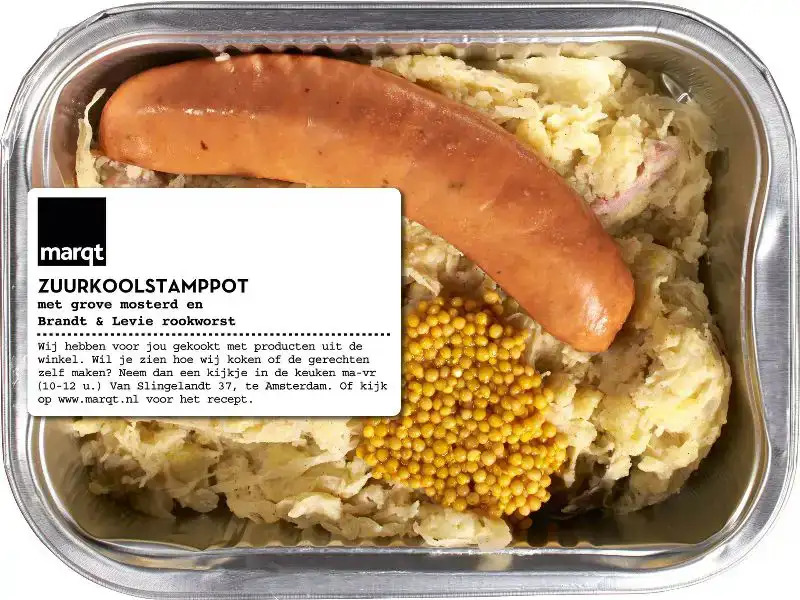 Zuurkoolstamppot met rookworst
