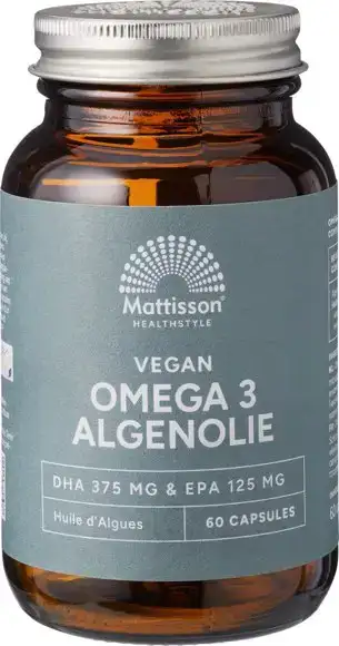 Vegan omega 3 algenolie capsules