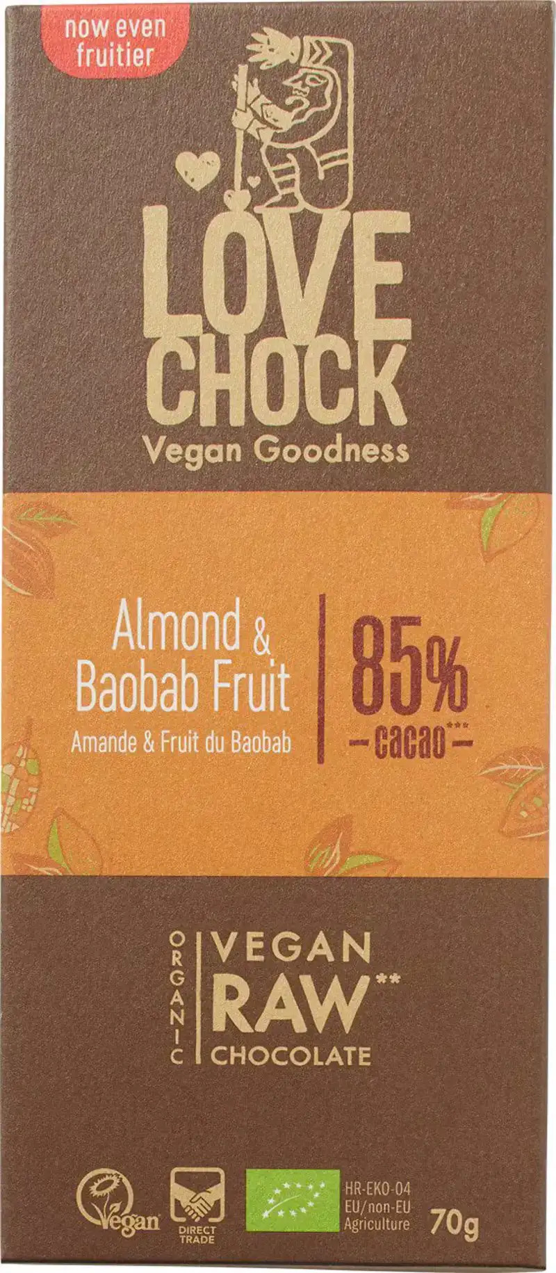 RAW chocolade 85% Almond Baobab