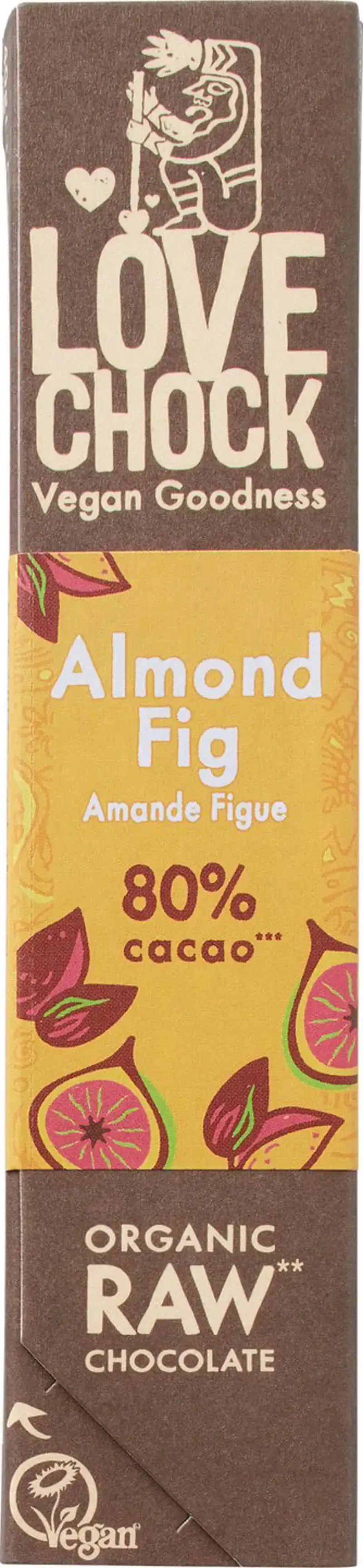 Raw chocolade 80% Almond Fig