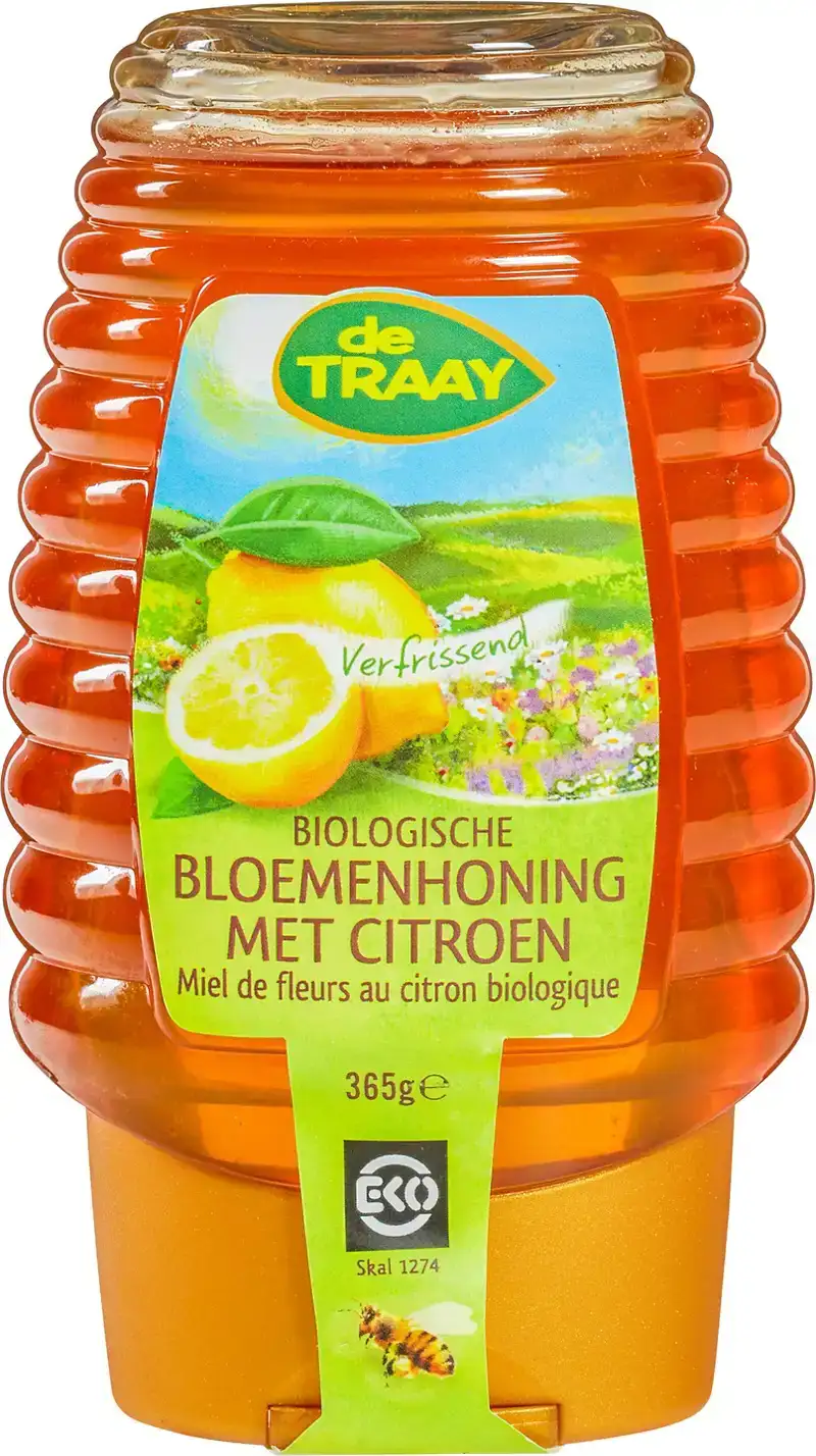 Bloemenhoning citroen knijpfles