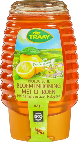Bloemenhoning citroen knijpfles