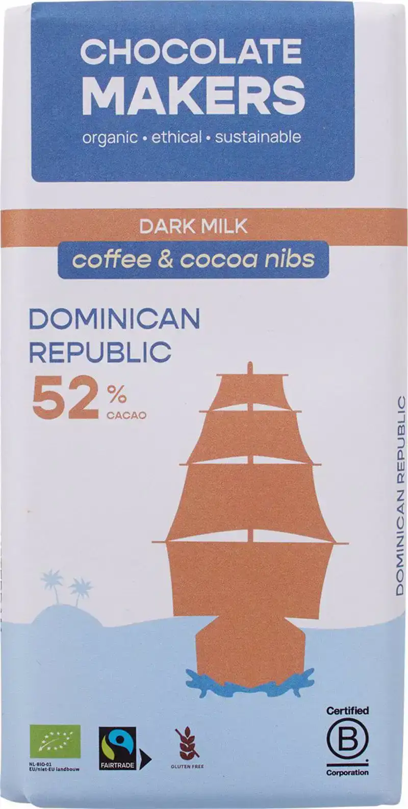 Donkere melkchocolade 52% tres hombres