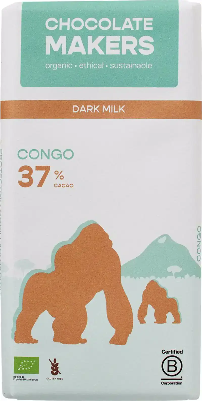 Melkchocolade 37% - gorilla bar