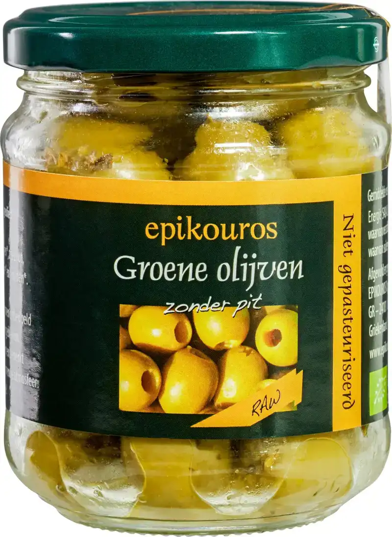Groene olijven zonder pit