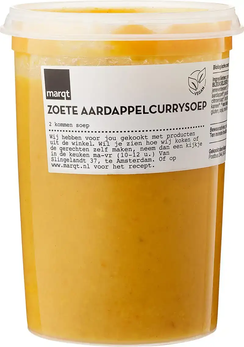 Zoete aardappelcurrysoep
