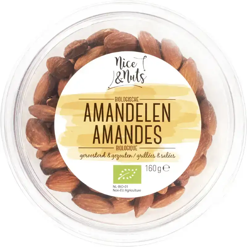 Gebrande bruine amandelen