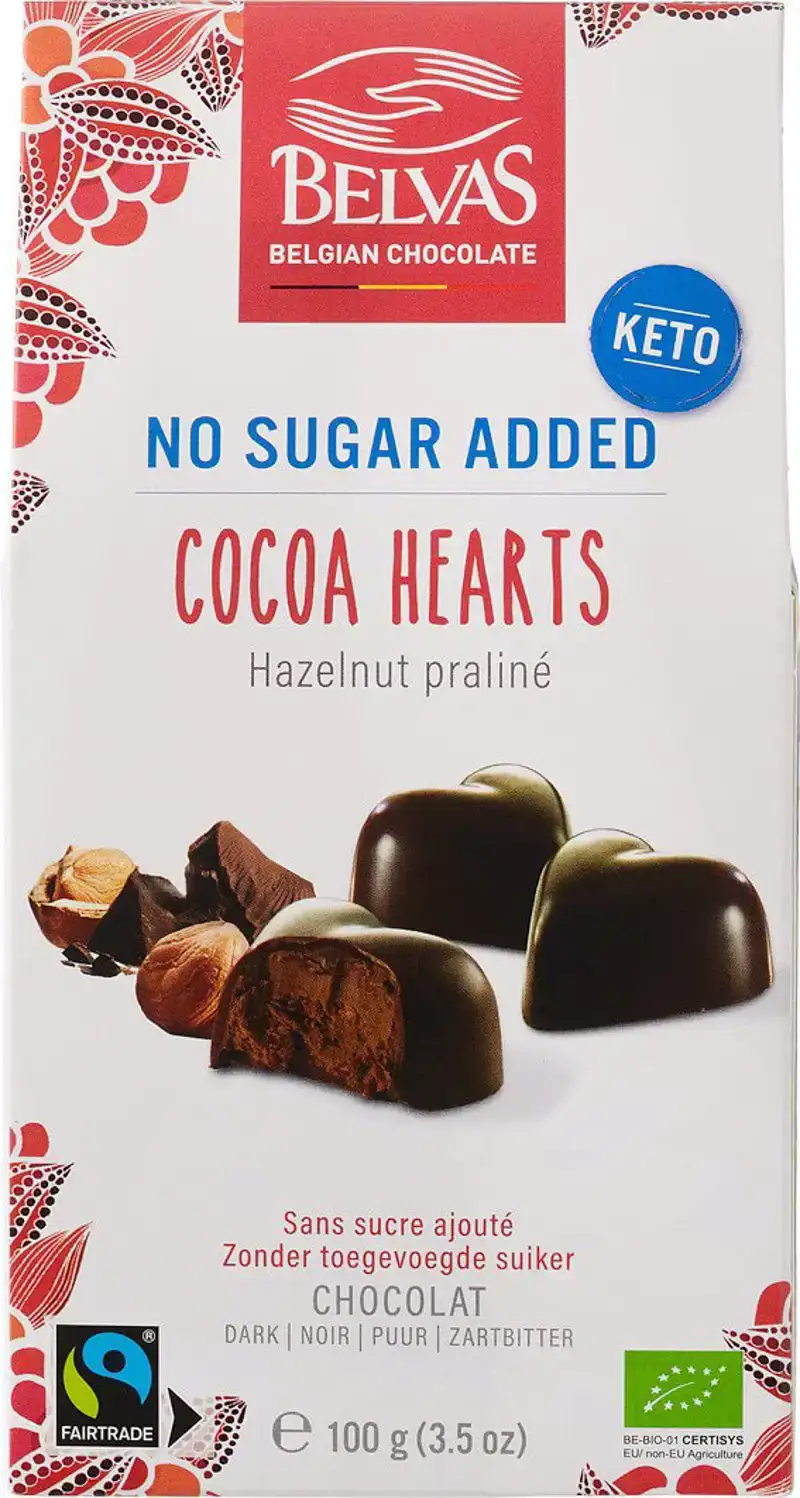 Chocoladehartjes hazelnoot