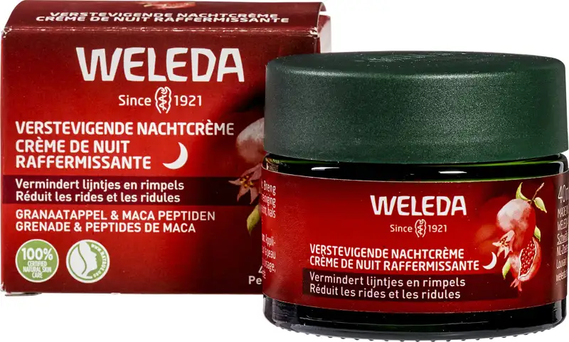Verstevigende nachtcreme granaatappel & maca - 40+ huid