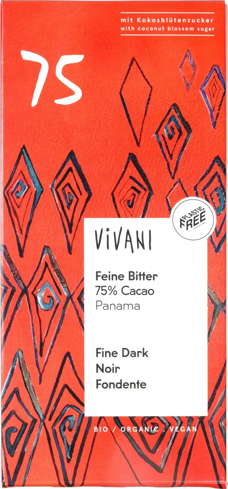 Fine pure chocolade 75%