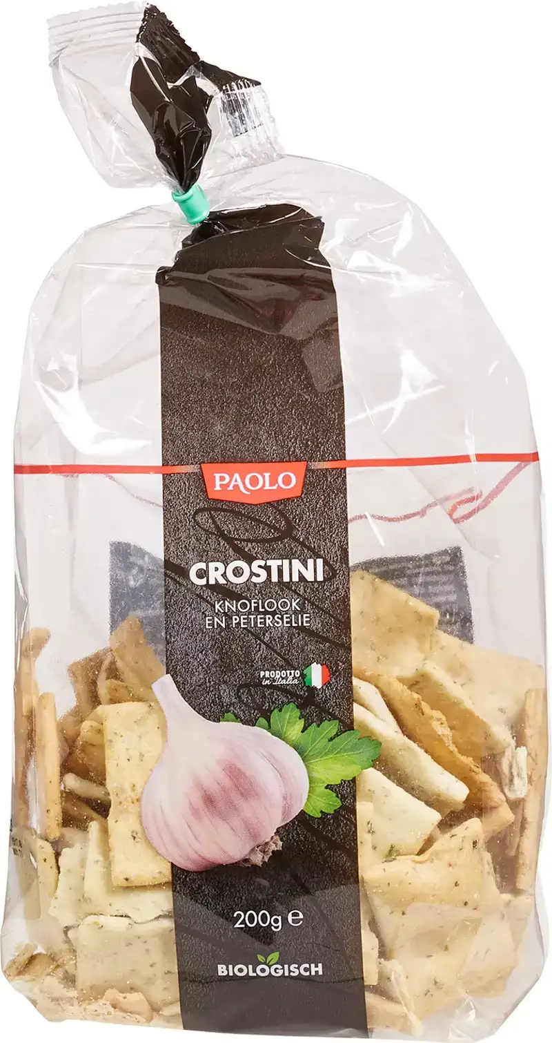 Knoflook & peterselie crostini