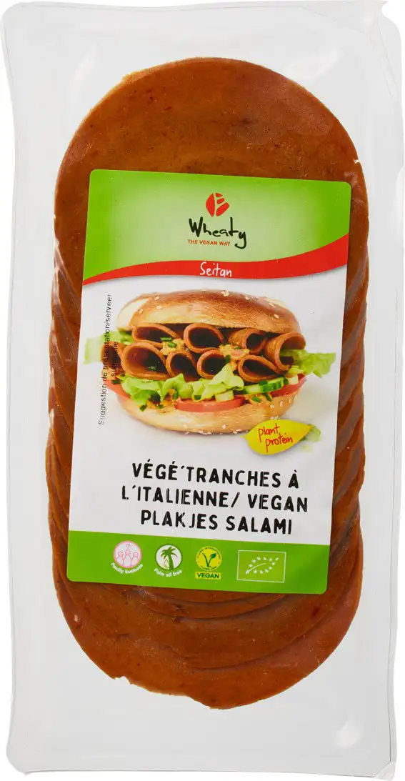 Vegan plakjes salami
