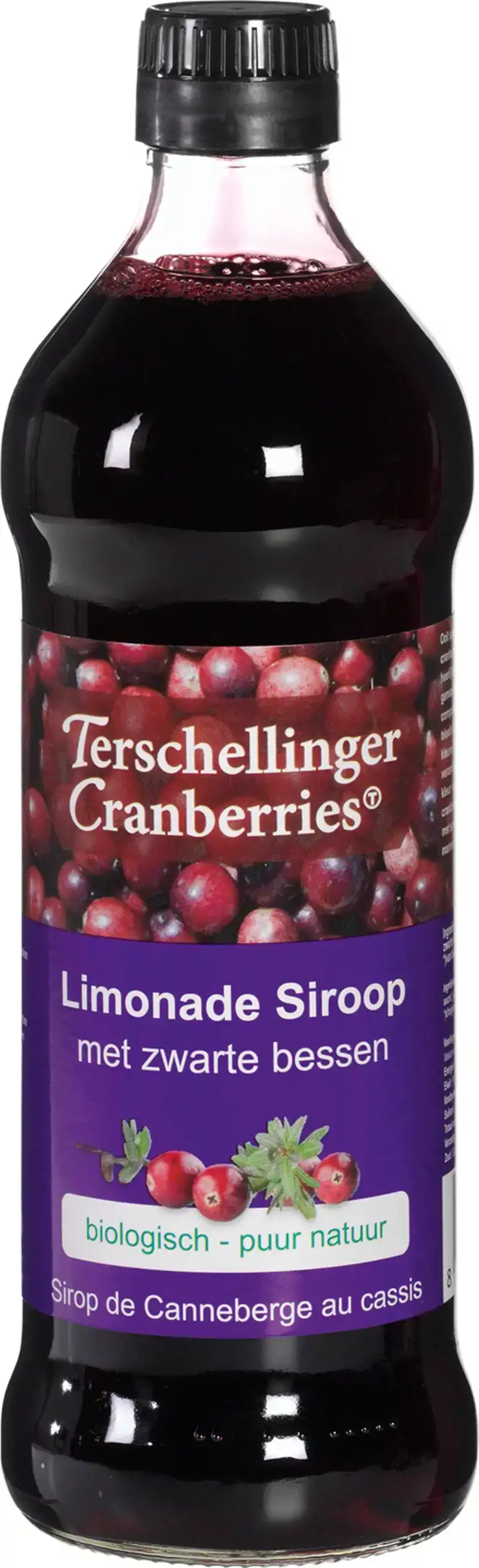 Limonadesiroop met zwarte bessen