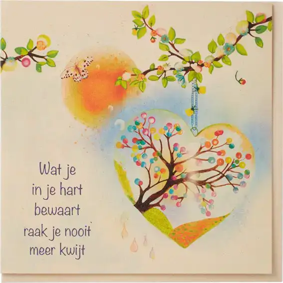 Kaart wat je in je hart bewaard