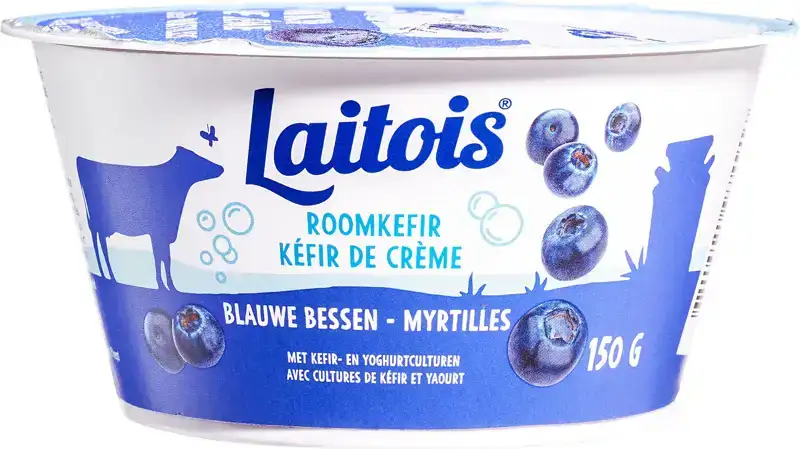 Roomkefir blauwe bes