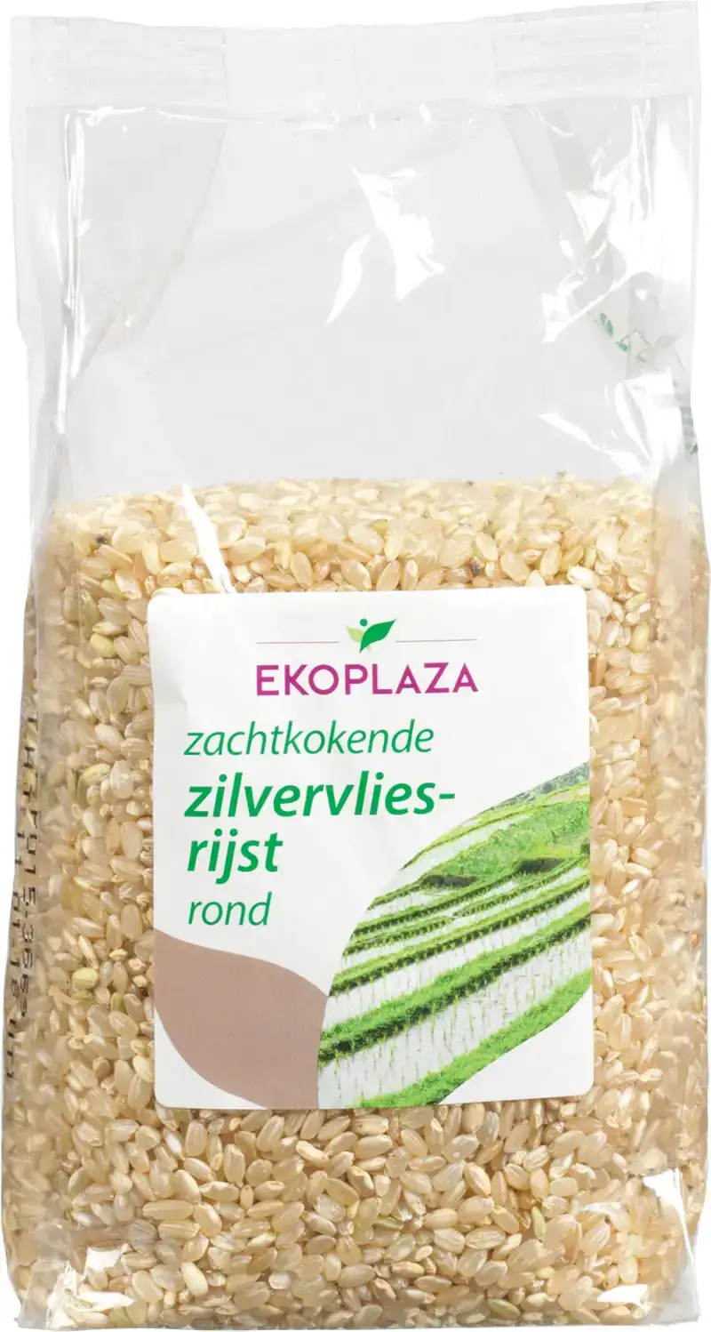 Zilvervliesrijst rond