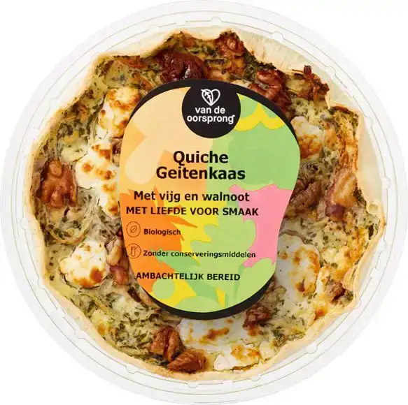 Quiche geitenkaas vijgen walnoot