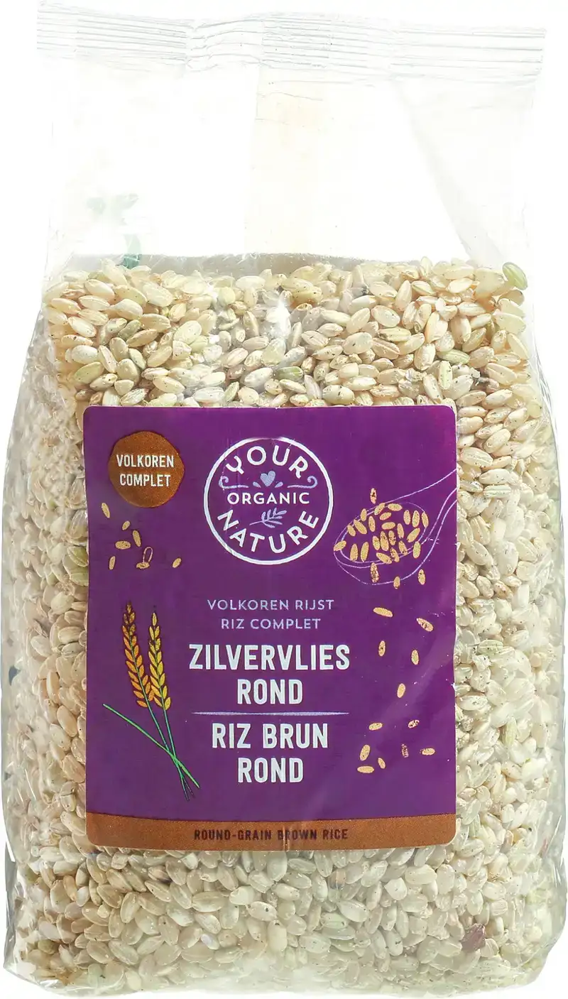 Zilvervliesrijst rond