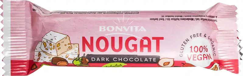 Dark chocolate nougat bar