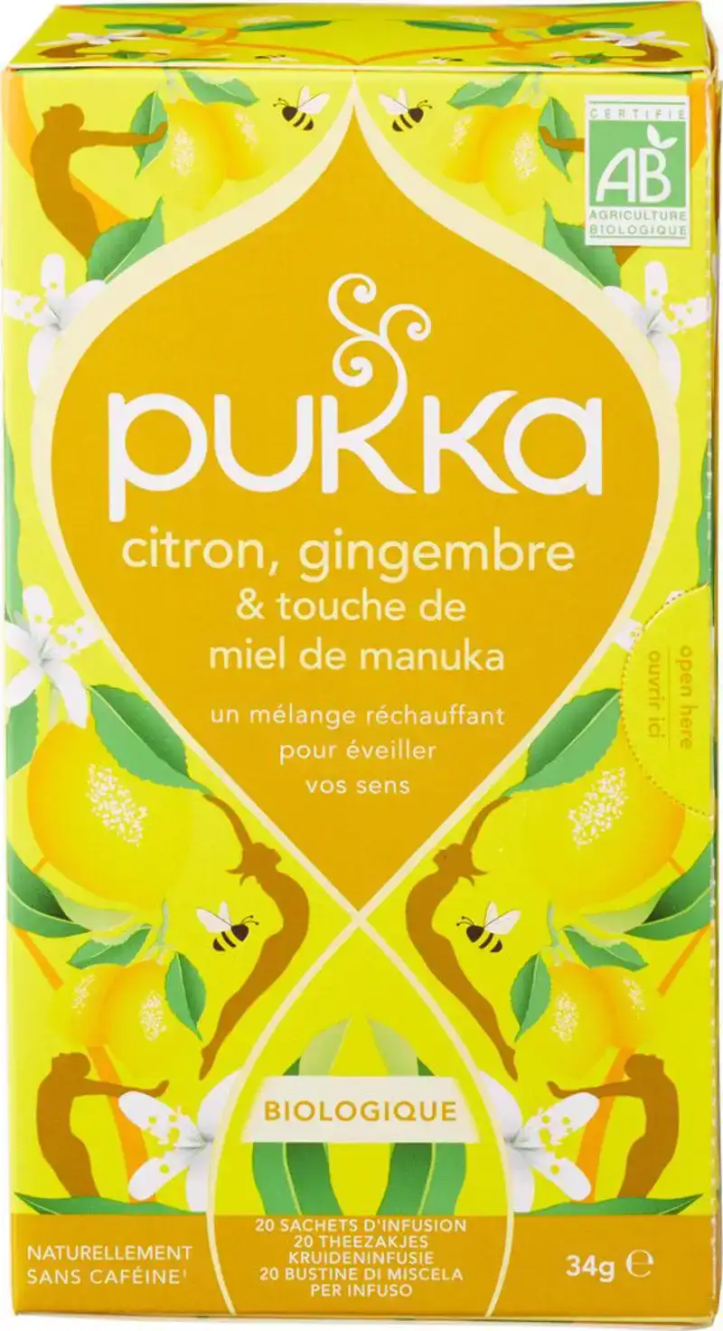 Kruidenthee lemon, ginger & manuka honey