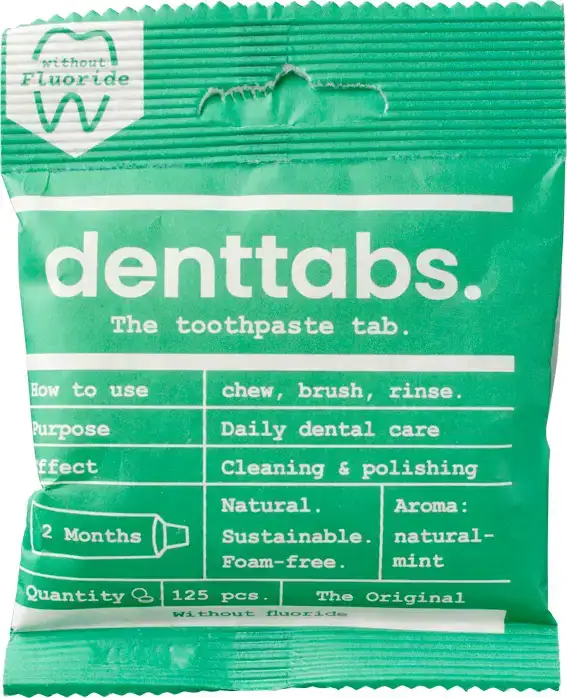 Tandpastatabletten munt zonder fluoride